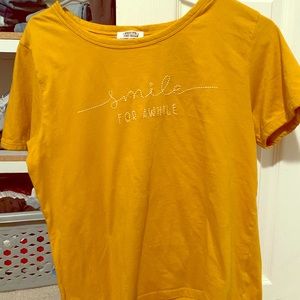 Golden yellow tee